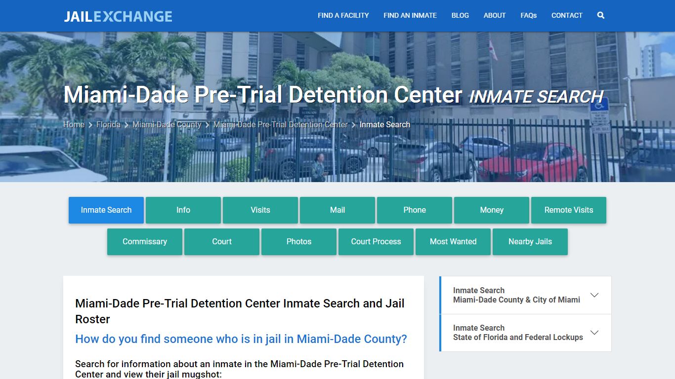 Miami-Dade Pre-Trial Detention Center Inmate Search - Jail Exchange
